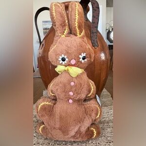 Rare Knickerbocker Gingerbread Bunny Plush 1940/50s. 14”